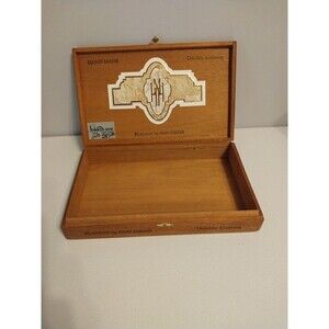 Vintage 1990's Playboy Wooden Cigar Box Don Diego Hugh Hefner Signed Bunny Head